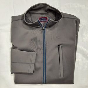 Untuckit Grey Stretch Zippered Performance Jacket